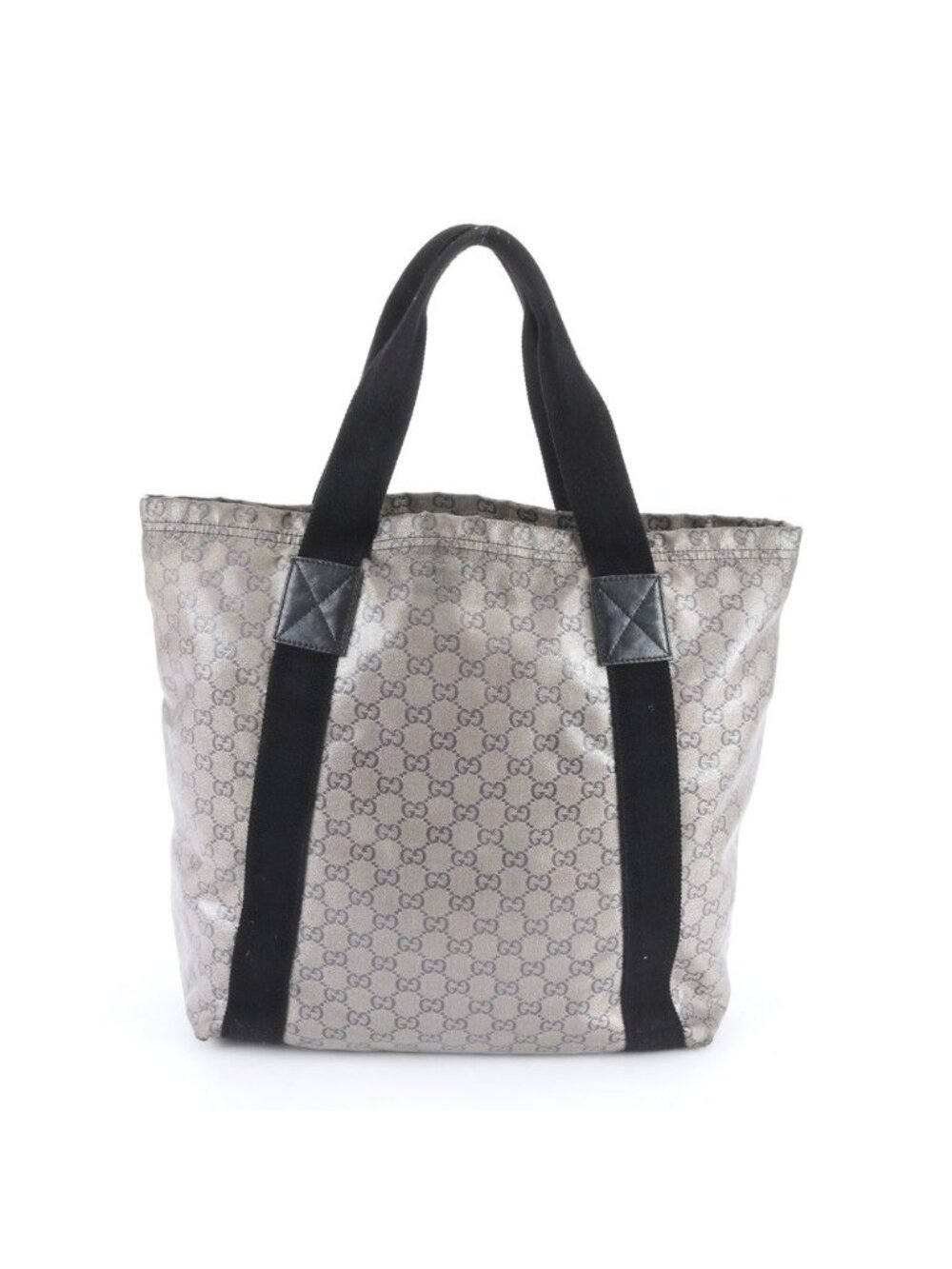 ★SOLD★ Gucci GG Crystal Leather Tote Shoulder Hand Black Ebe - Picture 3 of 11